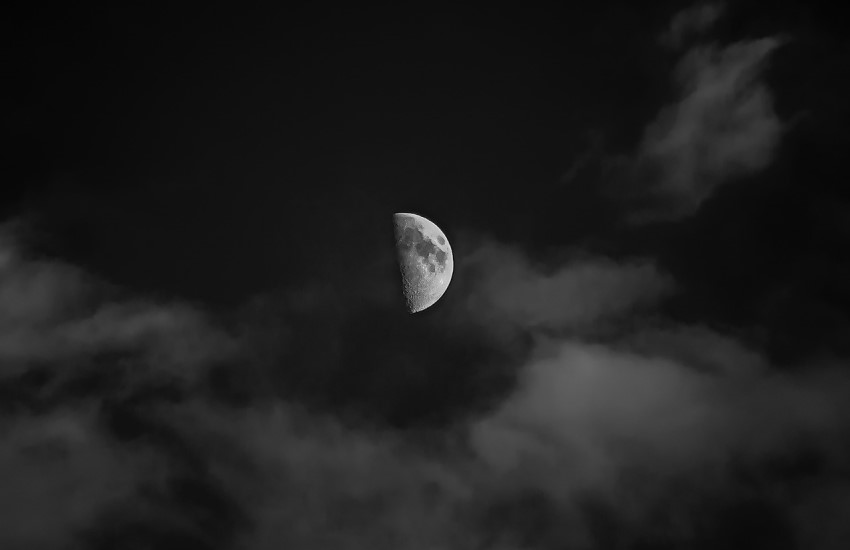 Clouds blowing in to obscure The Lonely Moon
