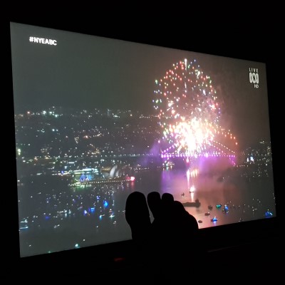 New Year 2021 midnight fireworks on TV