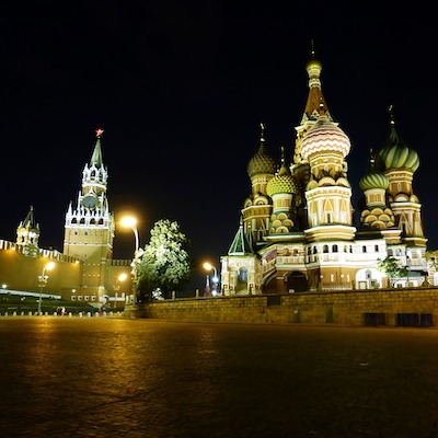 Kremlin, Red Square and St. Basil's at night